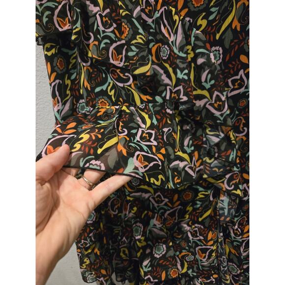 Ted Baker Women's Floral A-Line Midi Skirt Size 4 Multicolor - Picture 5 of 11